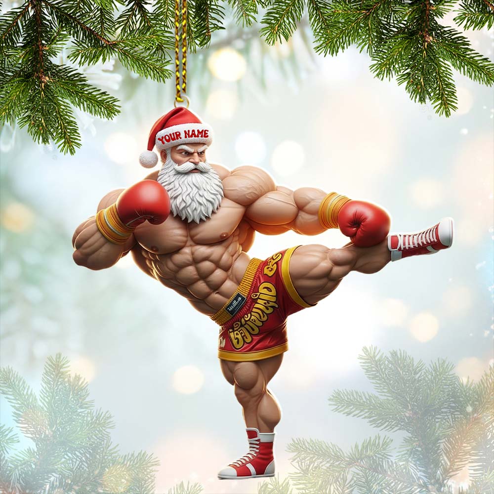 Muay Thai Home Decor, Christmas Ornament, Personalized Ornament