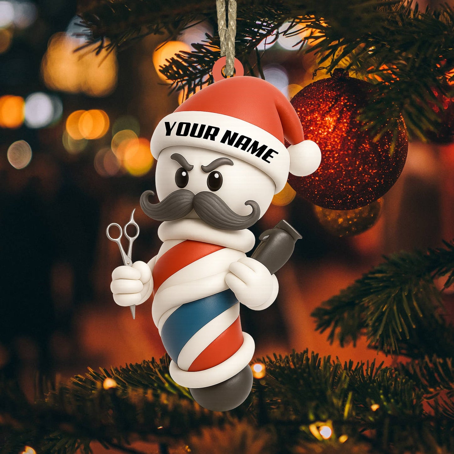 Barber Christmas, Home Decor, Christmas Ornament, Personalized Ornament