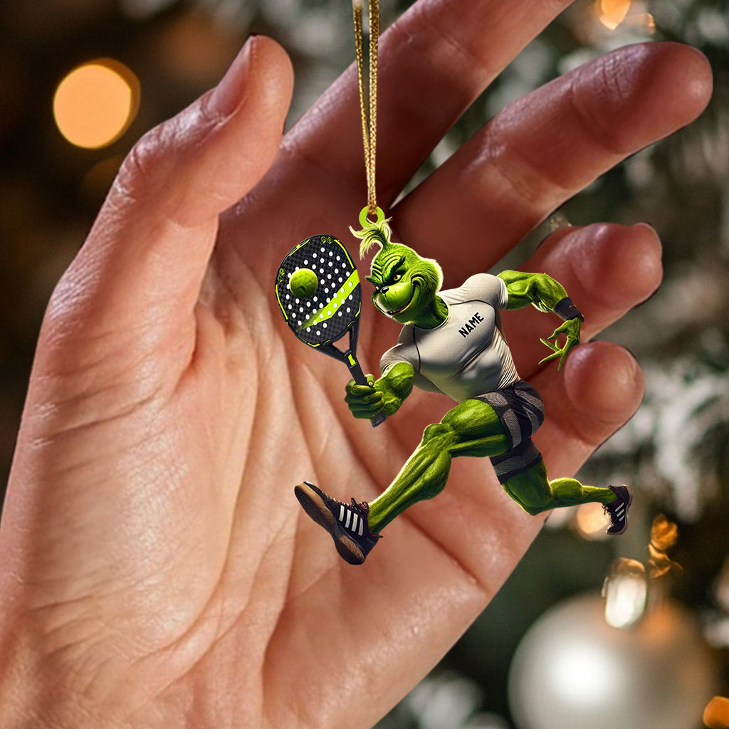 ELF Tennis Player Home Decor Christmas Ornament, Personalized Ornament