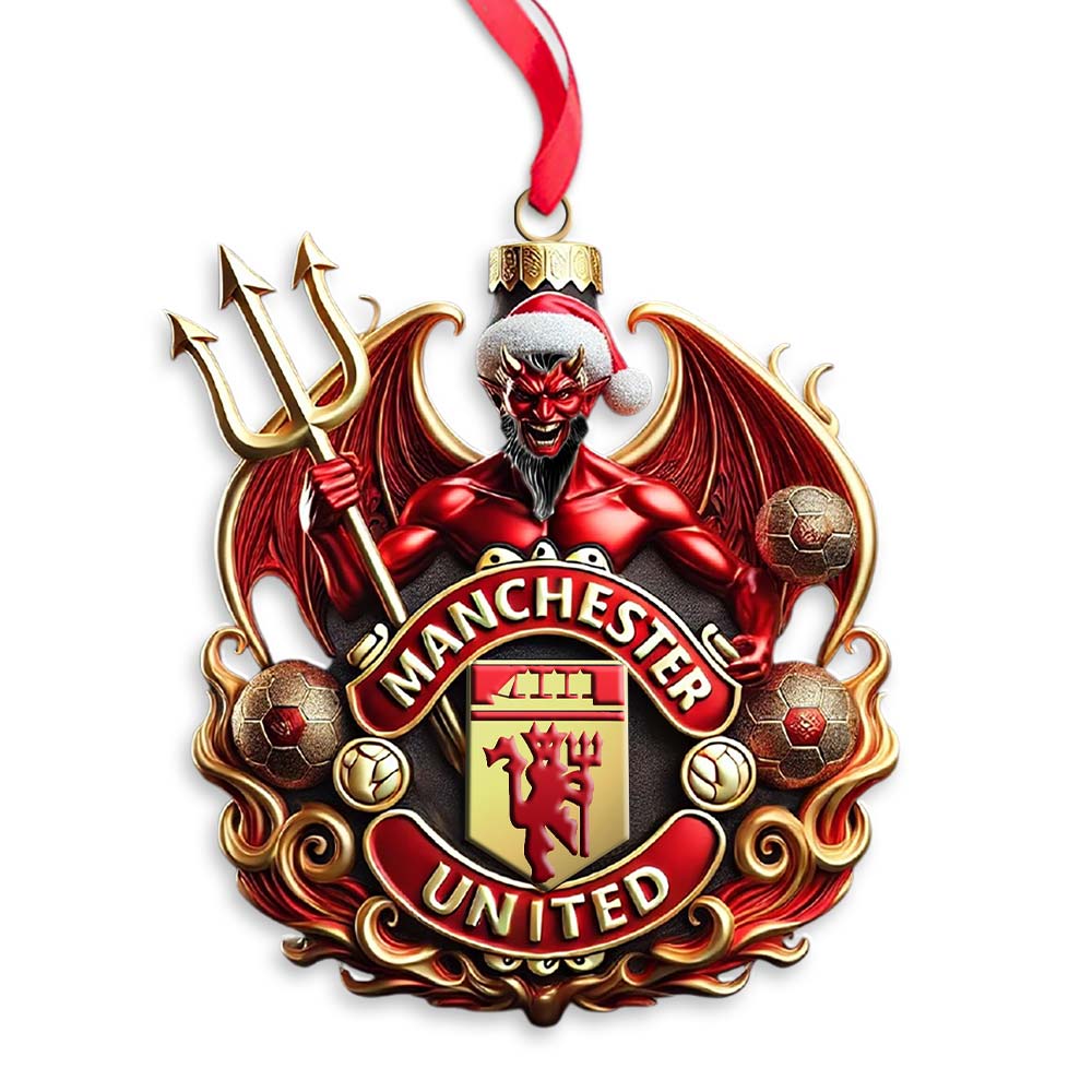 Manchester United Ornament, Christmas Gift for Football Lover