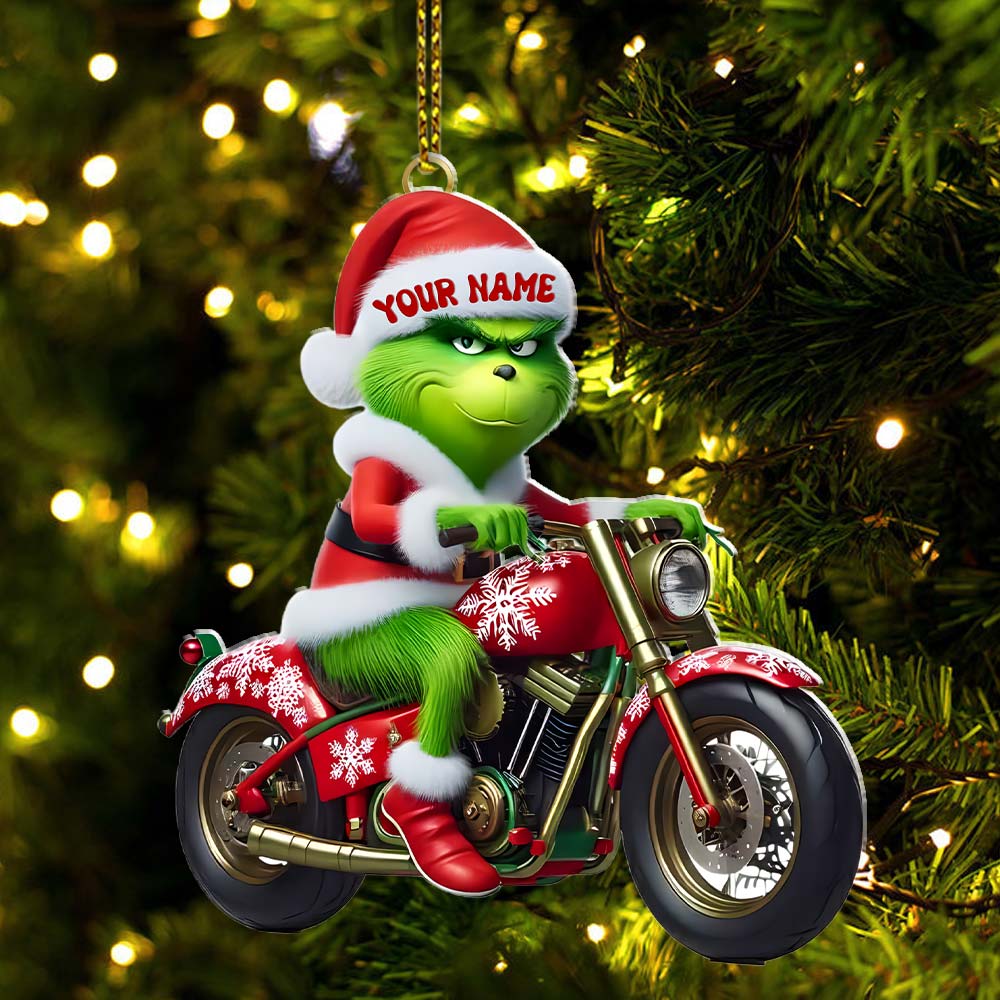 Motorbike Lover ELF, Home Decor, Christmas Ornament, Personalized Ornament