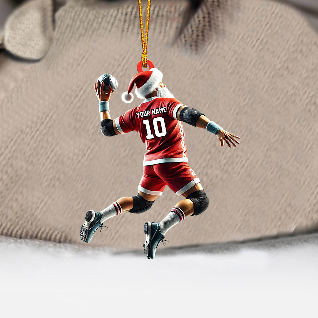 Handball Santa Home Decor Christmas Ornament, Personalized Ornament