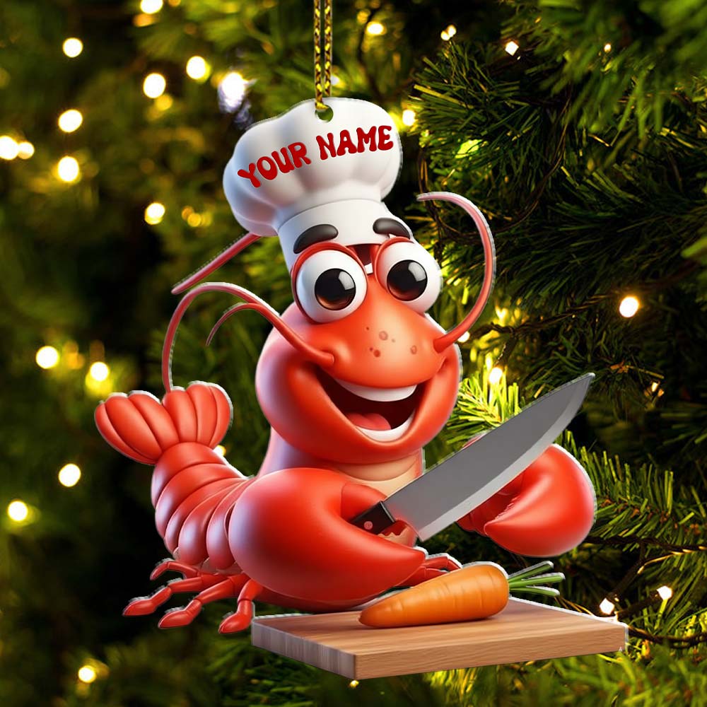 Seafood Chef, Lobster, Home Decor, Christmas Ornament, Personalized Ornament