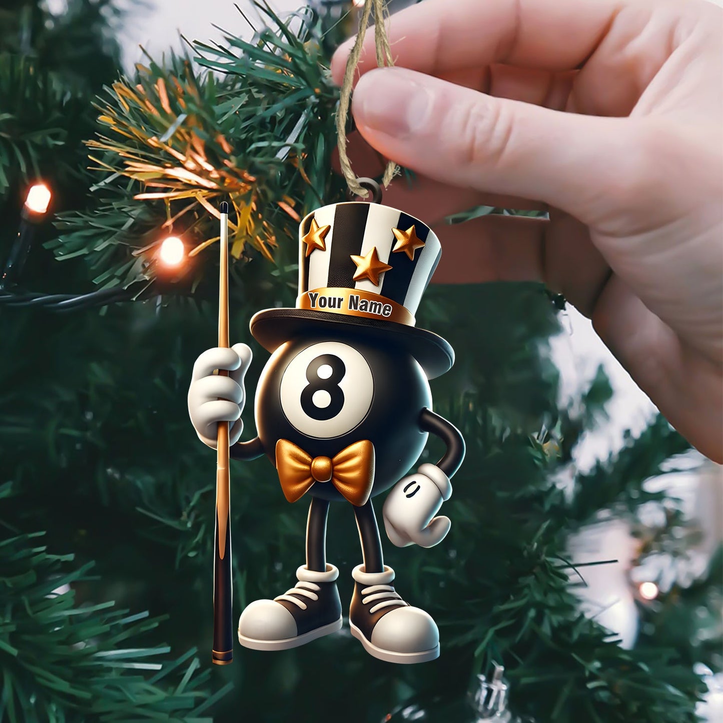 Mr.Billiard Christmas Ornament, Personalized Ornament