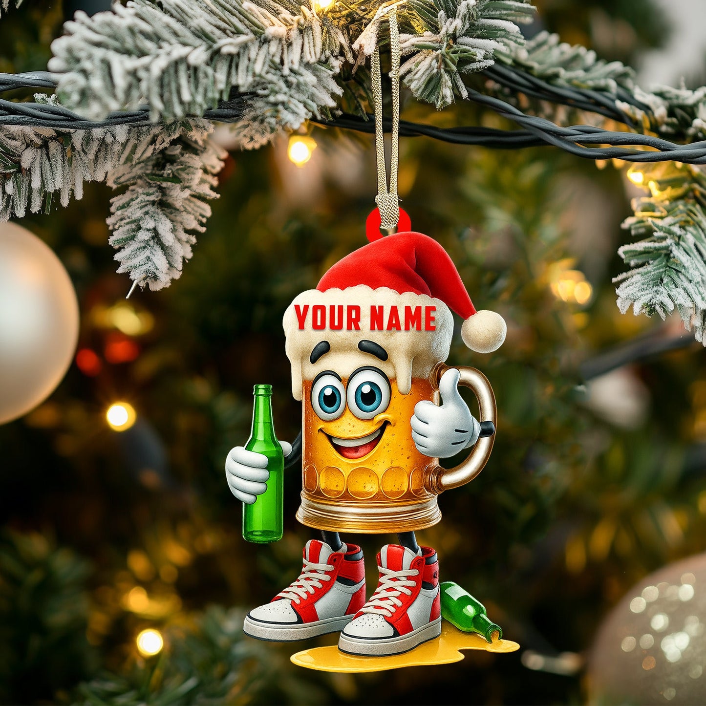 Christmas Beer, Home Decor, Christmas Ornament, Personalized Ornament