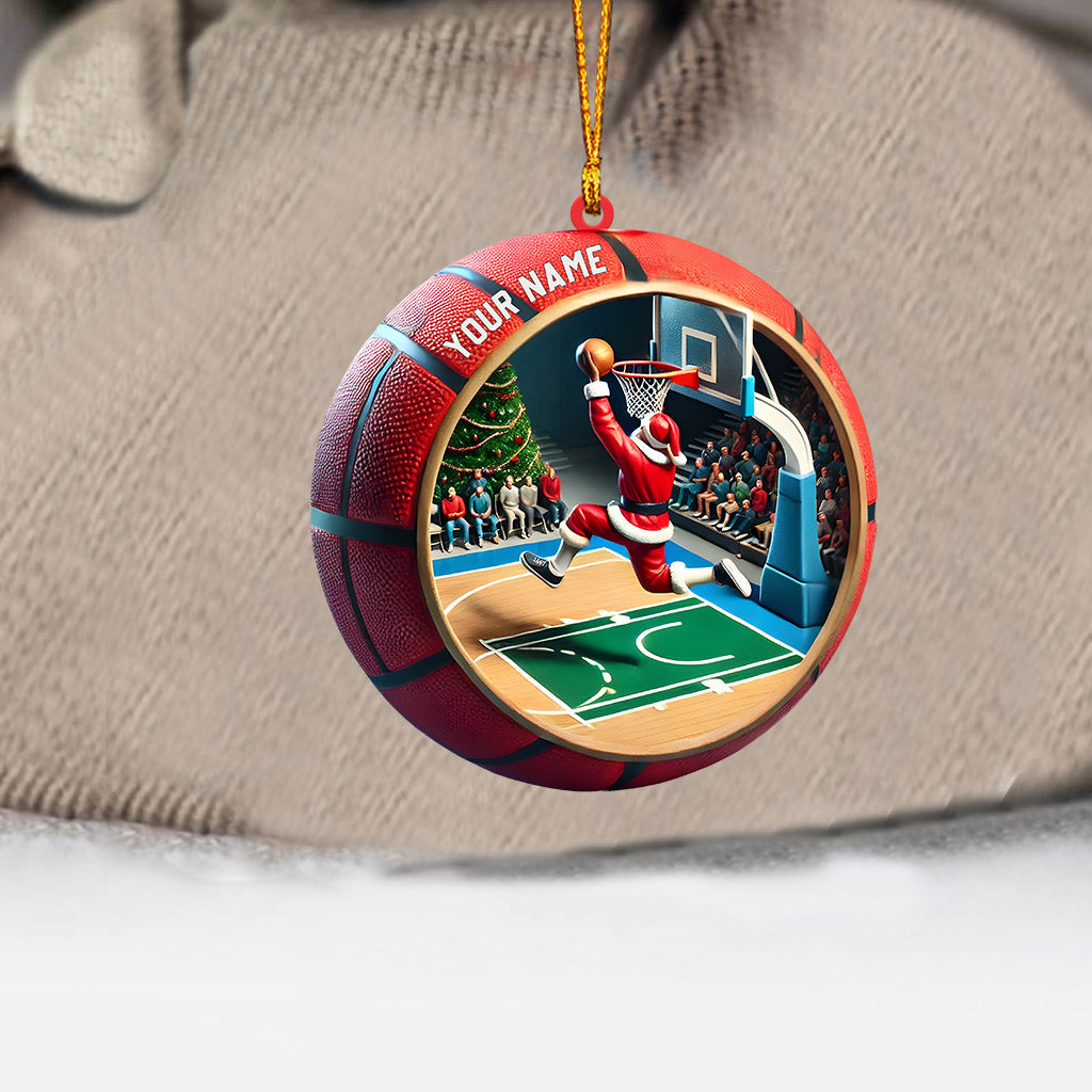 Ball Basketball Decor Christmas Ornament, Personalized Ornament
