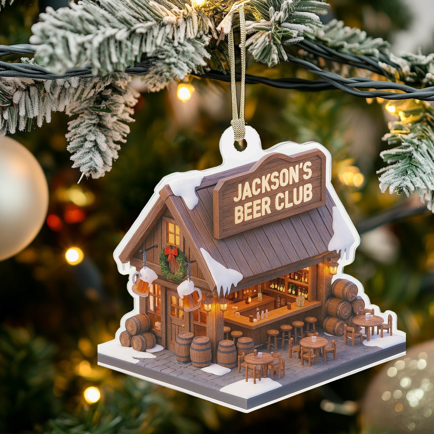 Beer Club, Home Decor, Christmas Ornament, Personalized Ornament