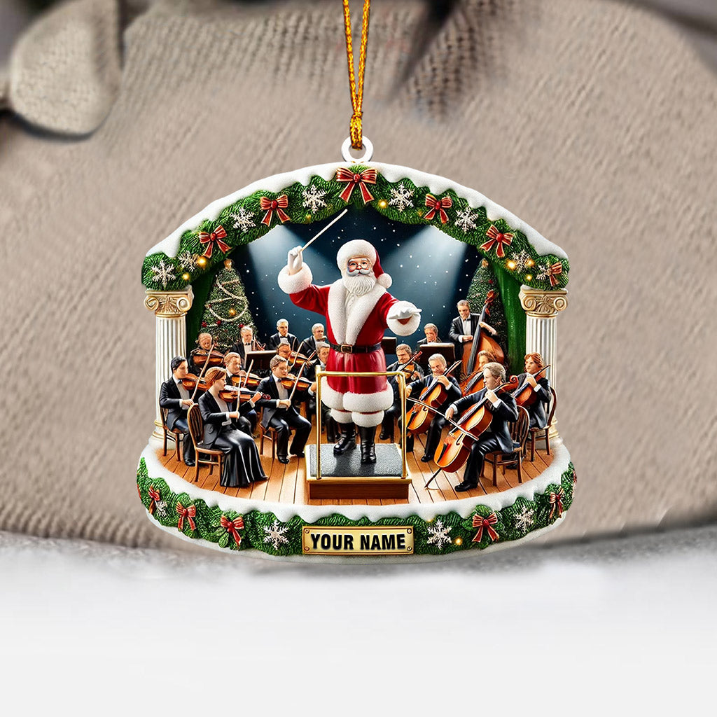 Santa Orchestra Home Decor Christmas Ornament, Personalized Ornament