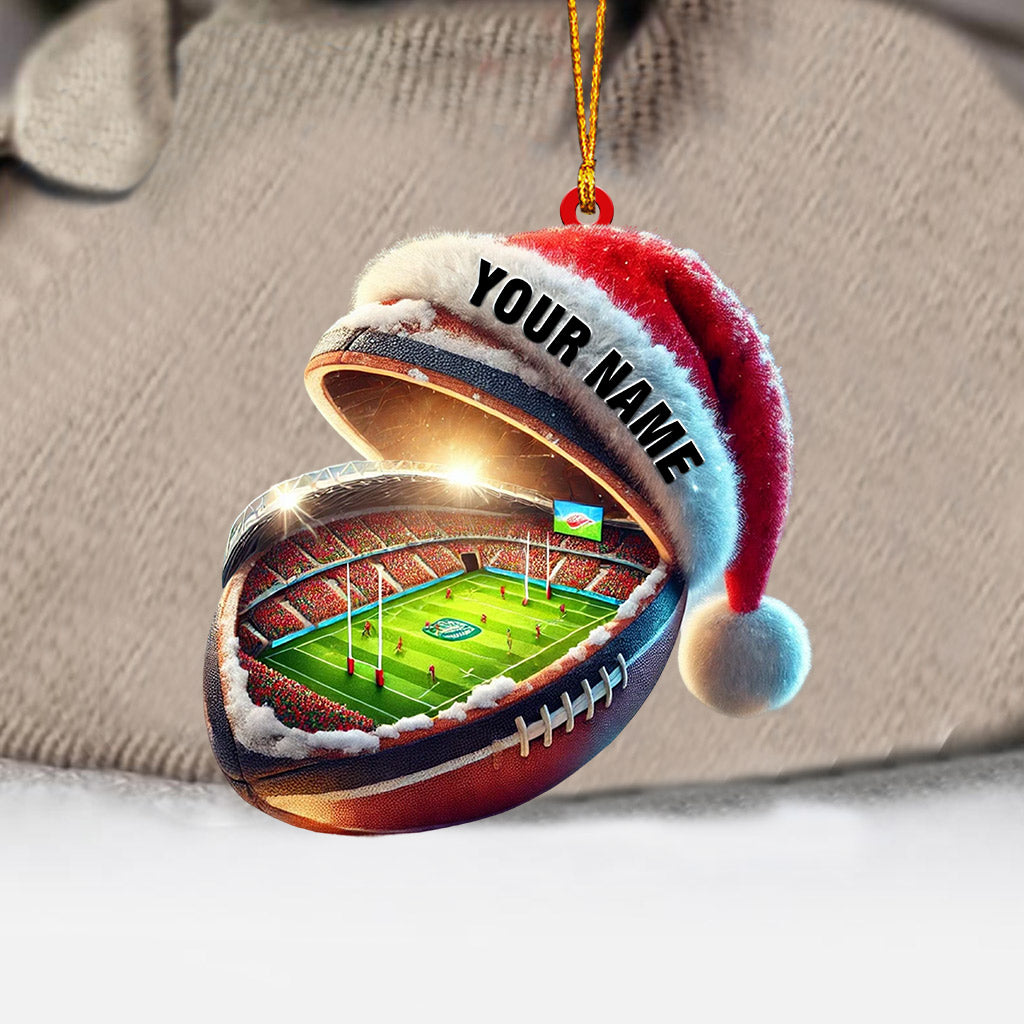Gridiron Football Stadium Home Decor Christmas Ornament, Personalized Ornament