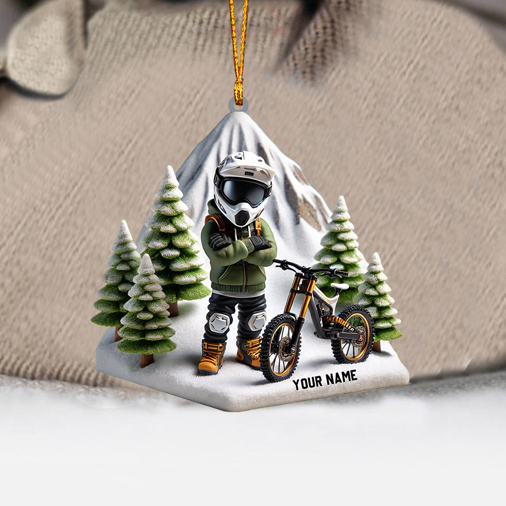 Mountain Bike Home Decor Christmas Ornament, Personalized Ornament