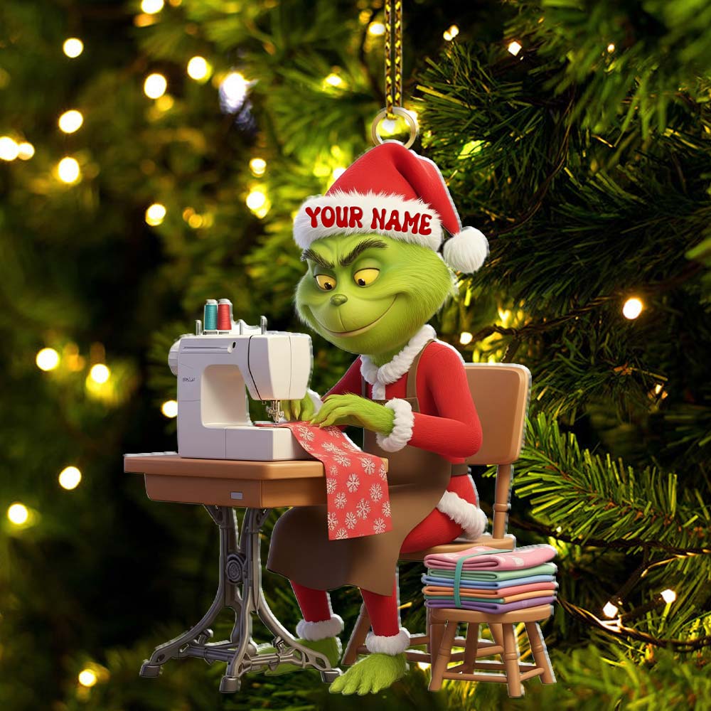 Sewing ELF, Home Decor, Christmas Ornament, Personalized Ornament