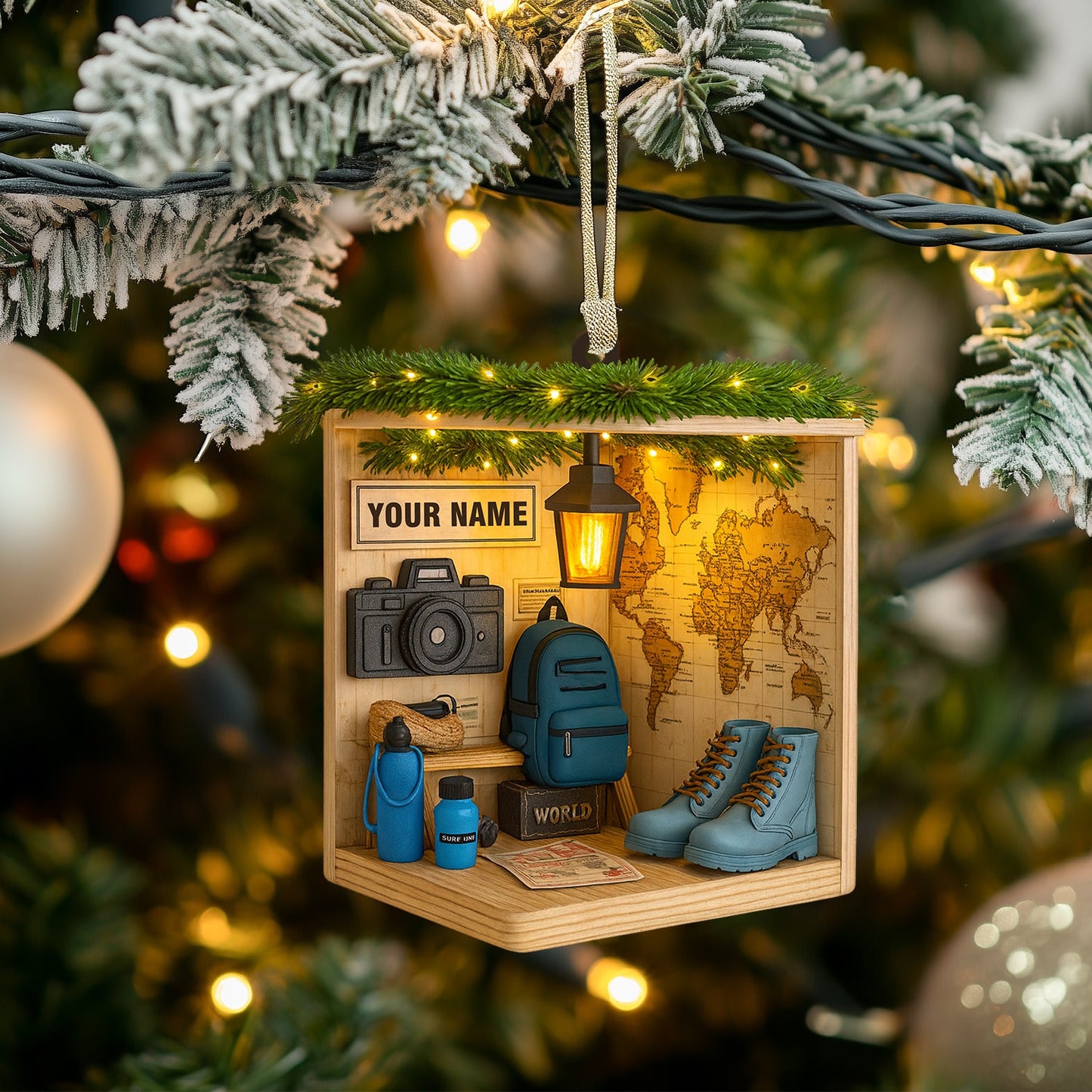 Hiking Corner, Home Decor, Christmas Ornament, Personalized Ornament