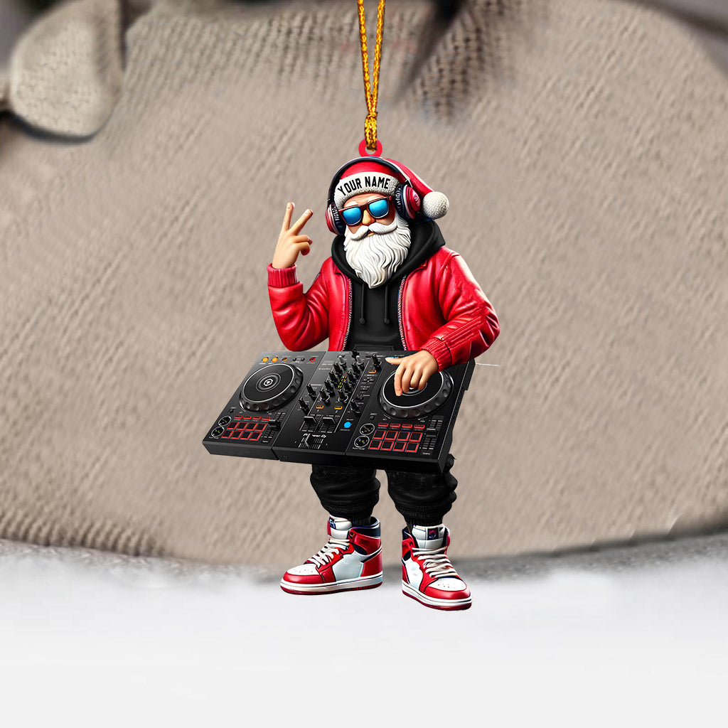Santa DJ Home Decor Christmas Ornament, Personalized Ornament