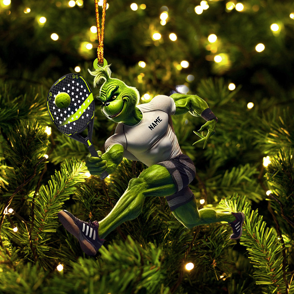 ELF Tennis Player Home Decor Christmas Ornament, Personalized Ornament