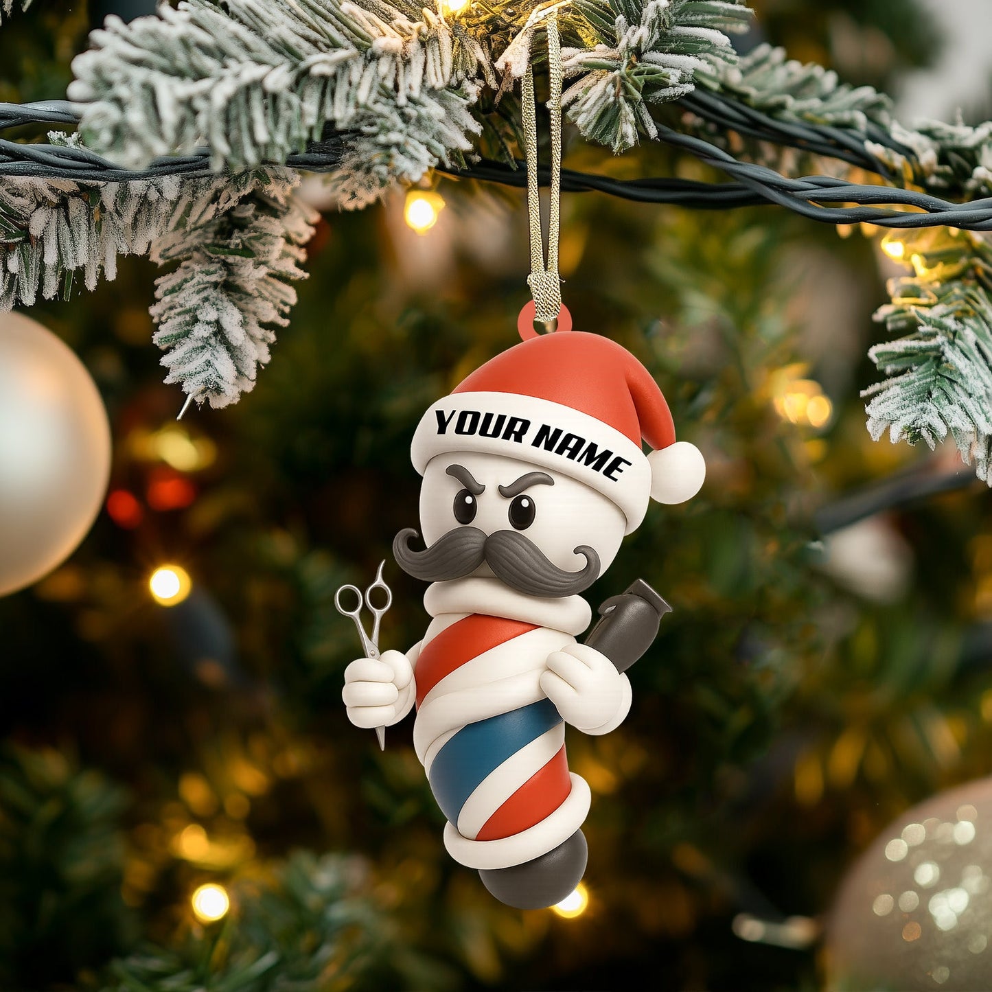 Barber Christmas, Home Decor, Christmas Ornament, Personalized Ornament