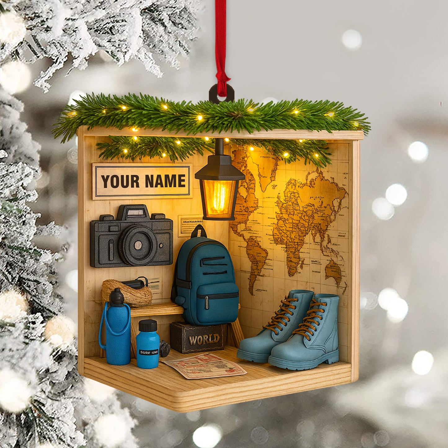 Hiking Corner, Home Decor, Christmas Ornament, Personalized Ornament