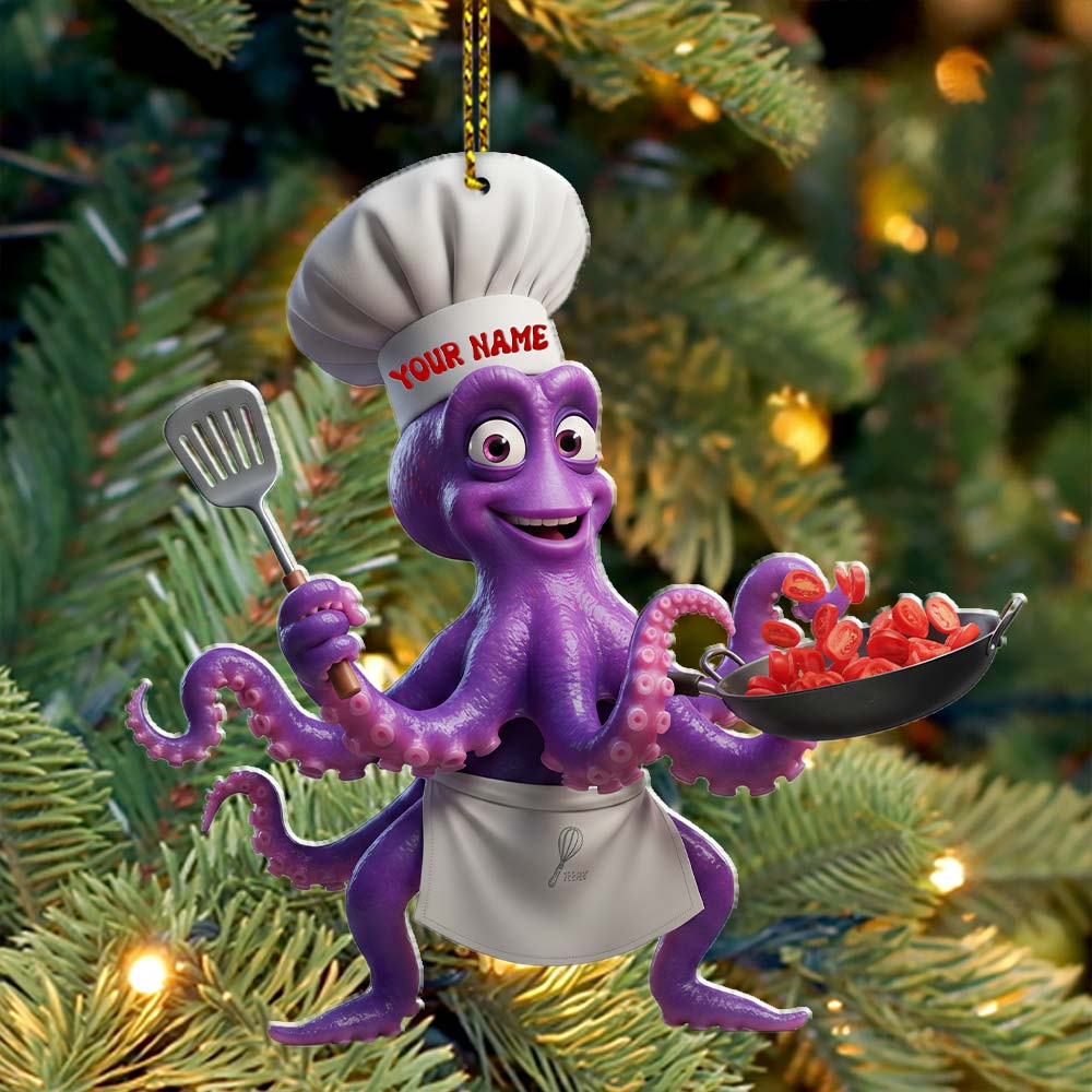 Chef, Home Decor, Christmas Ornament, Personalized Ornament