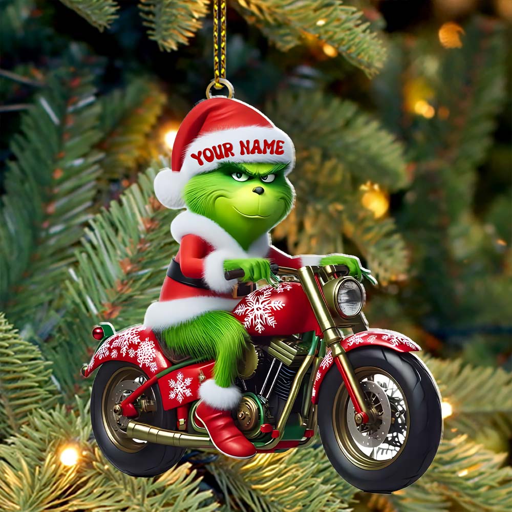 Motorbike Lover ELF, Home Decor, Christmas Ornament, Personalized Ornament