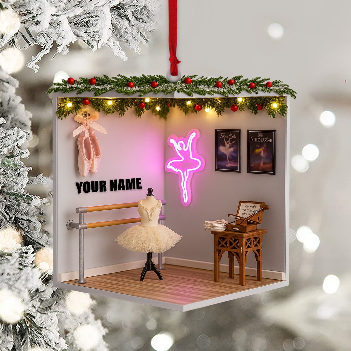 Christmas Ballet Room, Home Decor, Christmas Ornament, Personalized Ornament