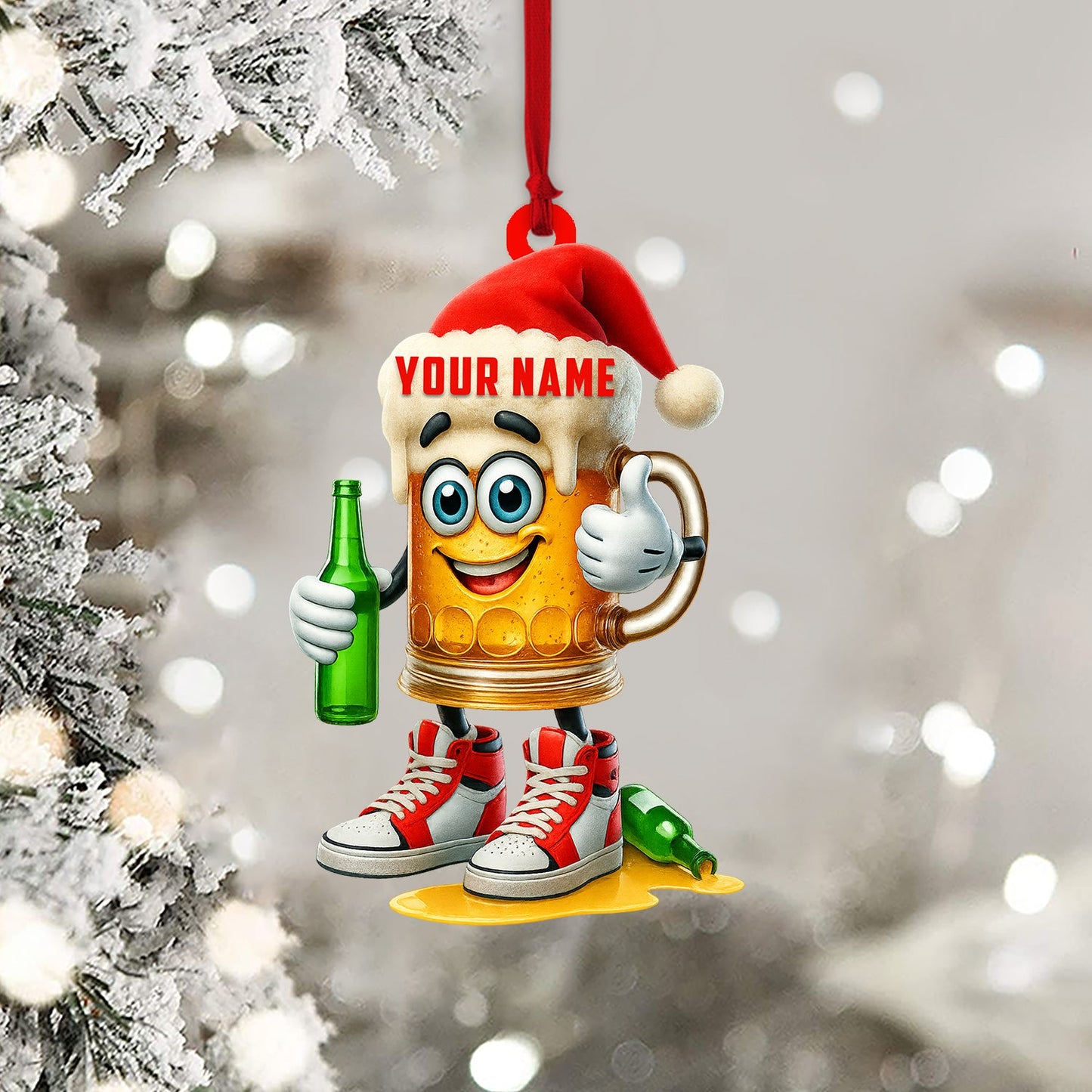Christmas Beer, Home Decor, Christmas Ornament, Personalized Ornament