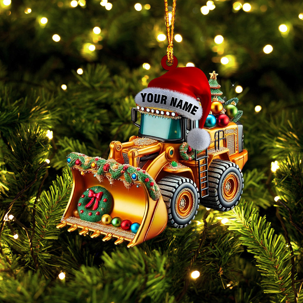 Sweet Snow Plow Home Decor Christmas Ornament, Personalized Ornament