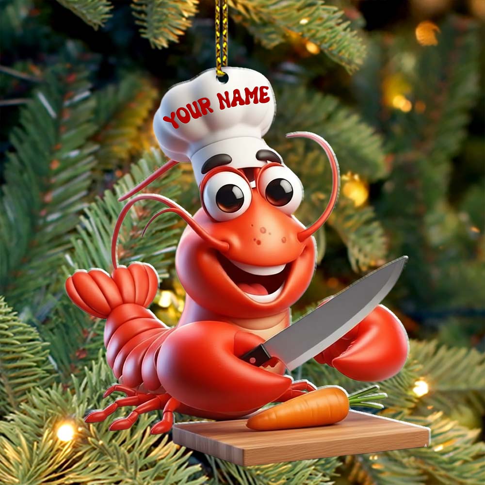 Seafood Chef, Lobster, Home Decor, Christmas Ornament, Personalized Ornament