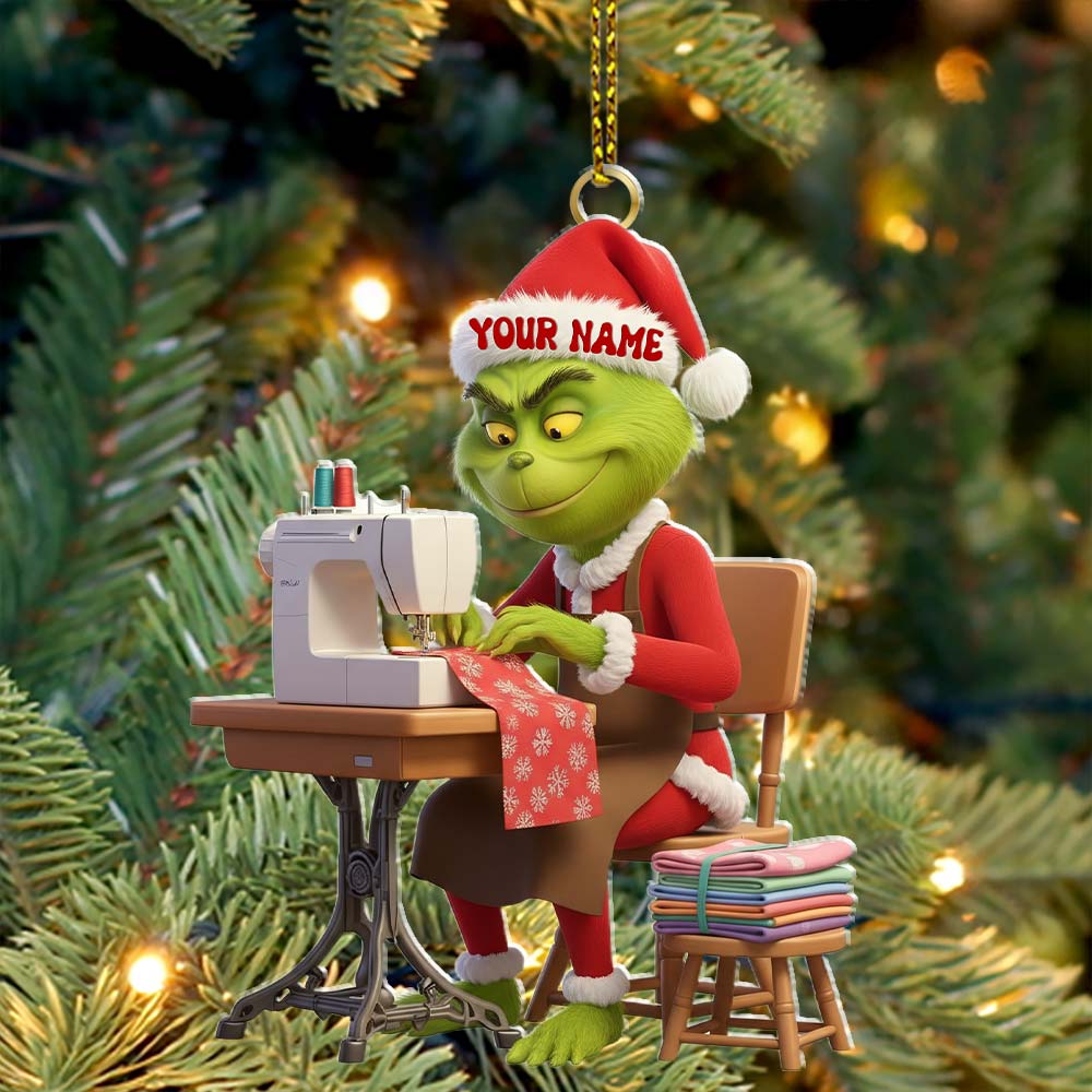 Sewing ELF, Home Decor, Christmas Ornament, Personalized Ornament