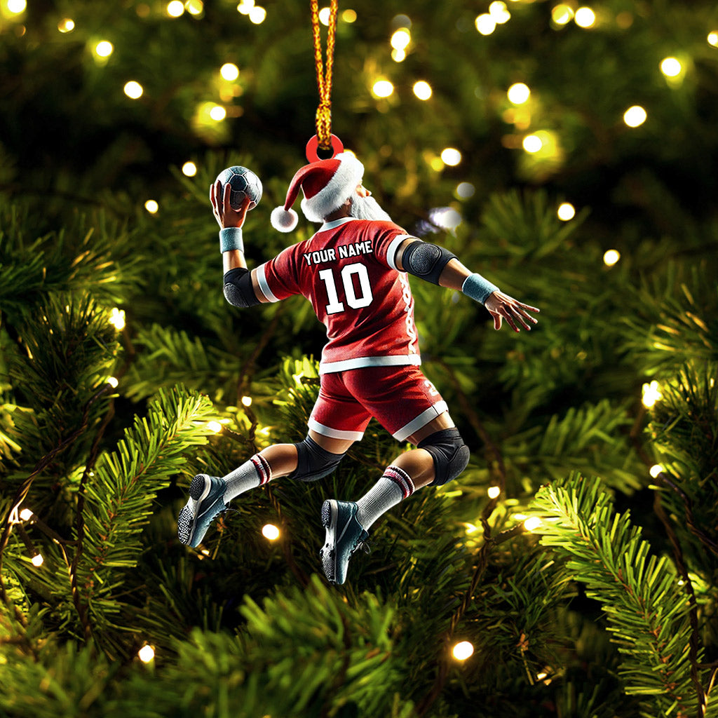 Handball Santa Home Decor Christmas Ornament, Personalized Ornament