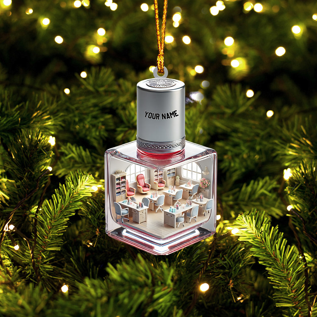 Merry Christmas Nails Home Decor Christmas Ornament, Personalized Ornament