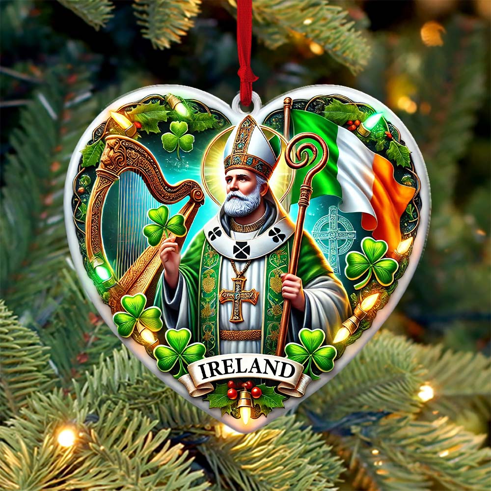 Custom Name Ireland Ornament, Christmas Gift for Ireland Lover