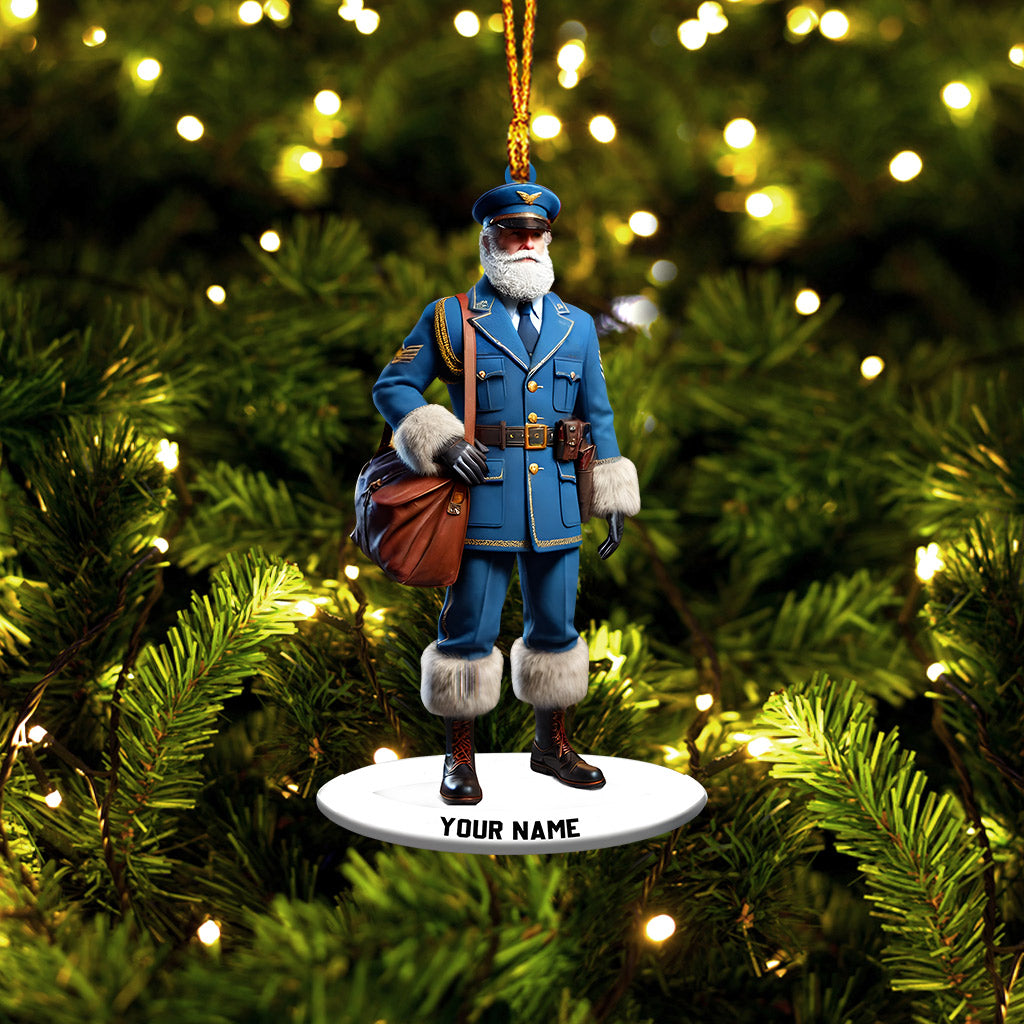 Merry Christmas Santa Captain Home Decor Christmas Ornament, Personalized Ornament
