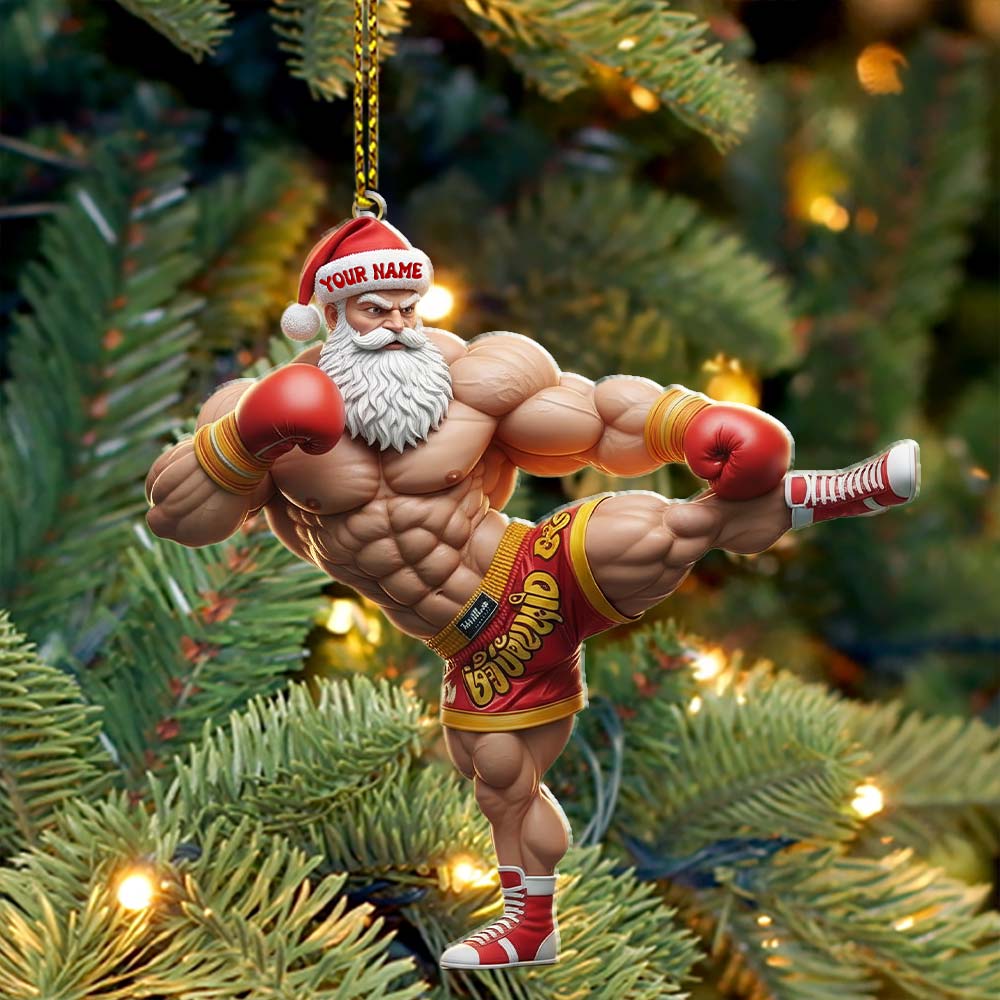 Muay Thai Home Decor, Christmas Ornament, Personalized Ornament