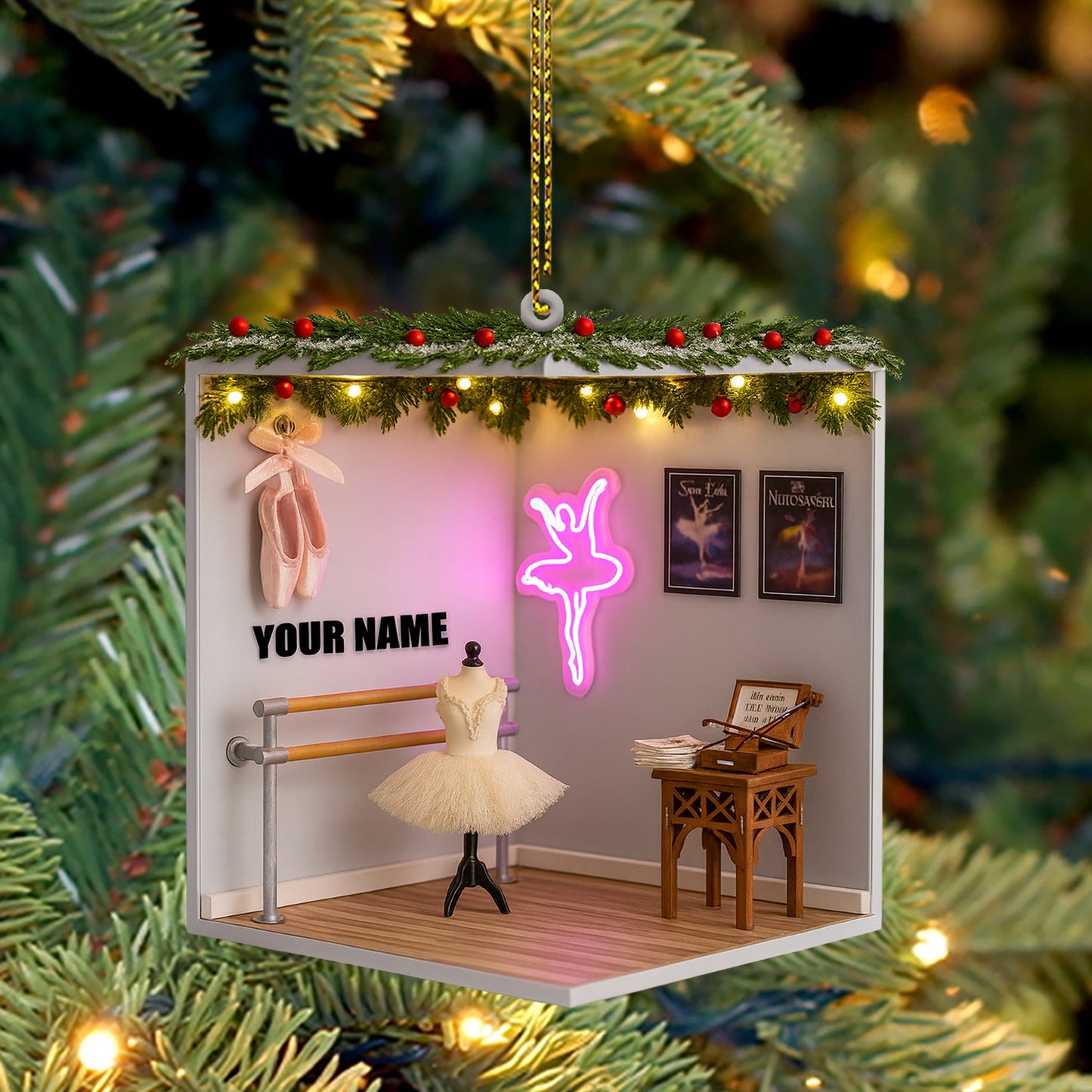 Christmas Ballet Room, Home Decor, Christmas Ornament, Personalized Ornament