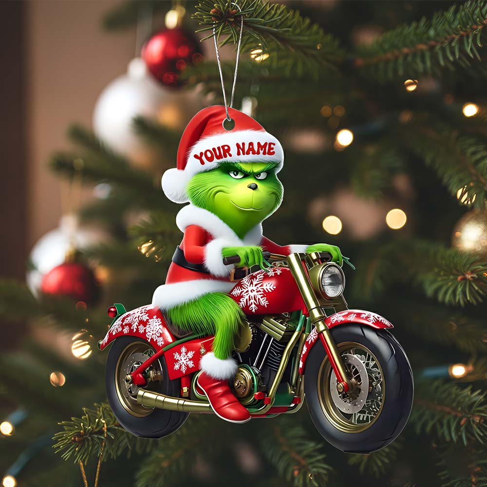 Motorbike Lover ELF, Home Decor, Christmas Ornament, Personalized Ornament