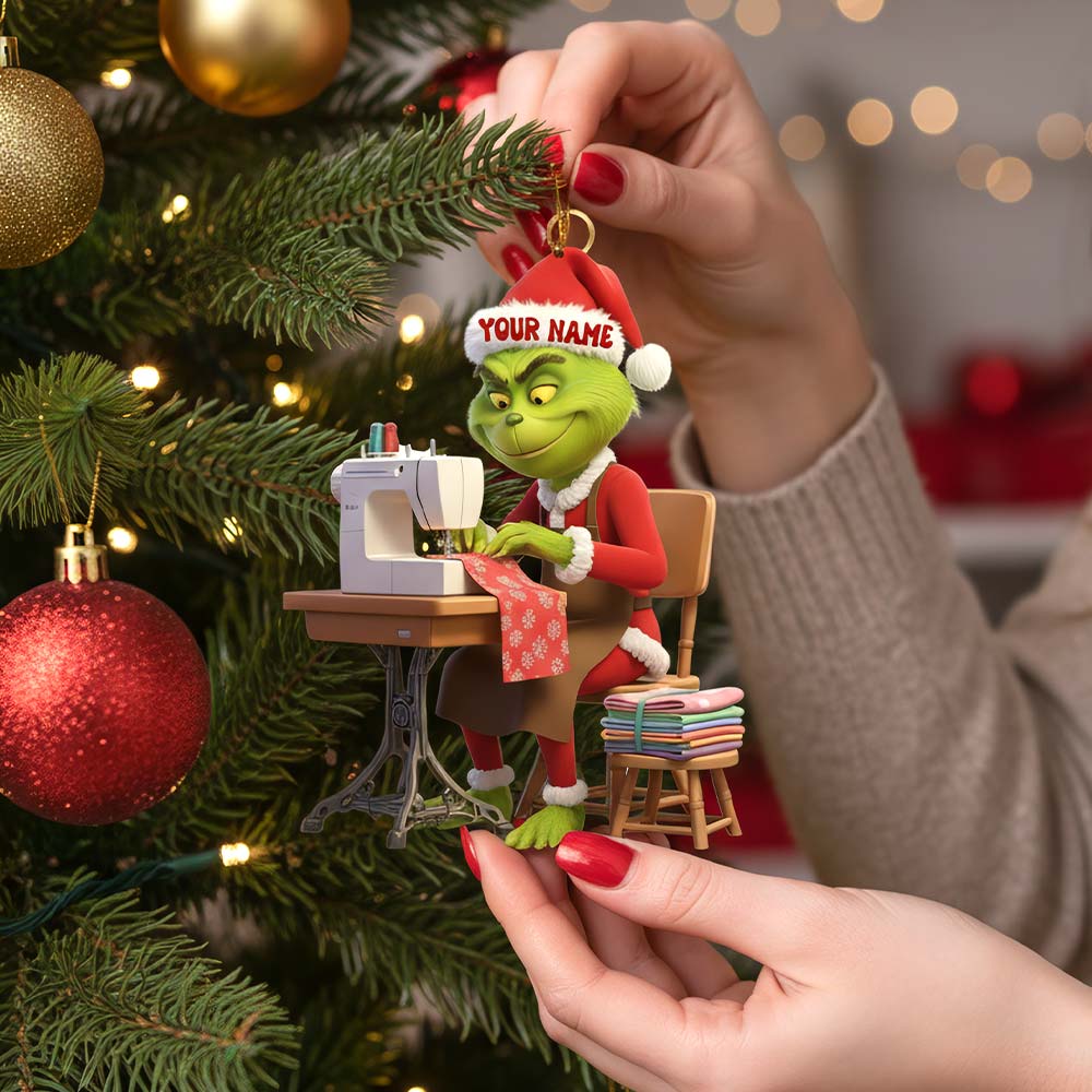 Sewing ELF, Home Decor, Christmas Ornament, Personalized Ornament