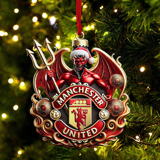Manchester United Ornament, Christmas Gift for Football Lover
