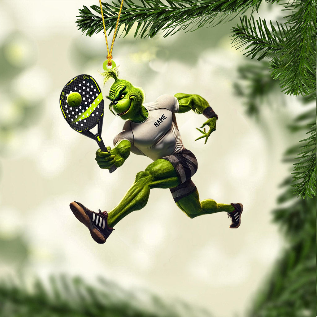 ELF Tennis Player Home Decor Christmas Ornament, Personalized Ornament