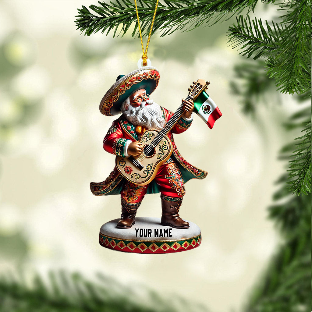 Merry Christmas Santa Mexican Home Decor Christmas Ornament, Personalized Ornament