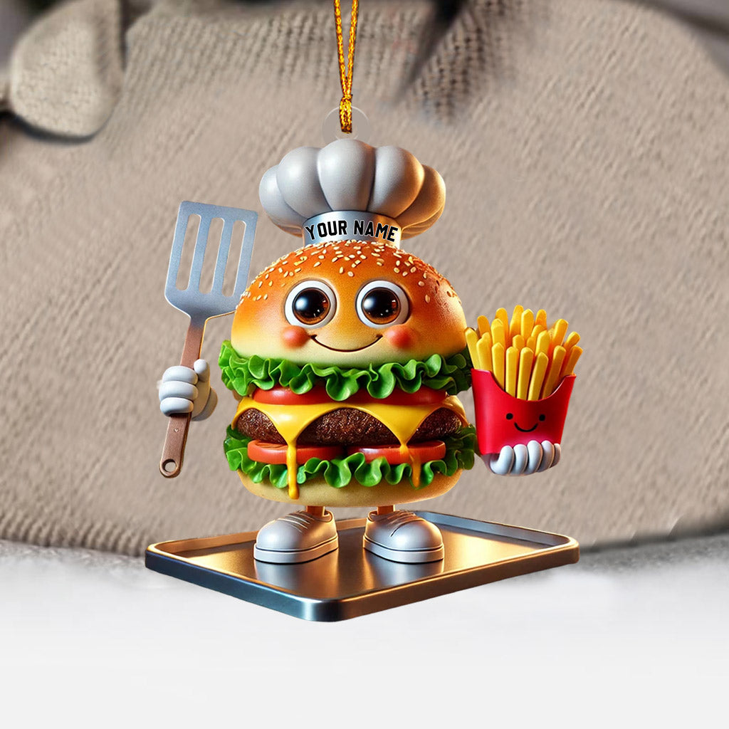 Fast Food Home Decor Christmas Ornament, Personalized Ornament