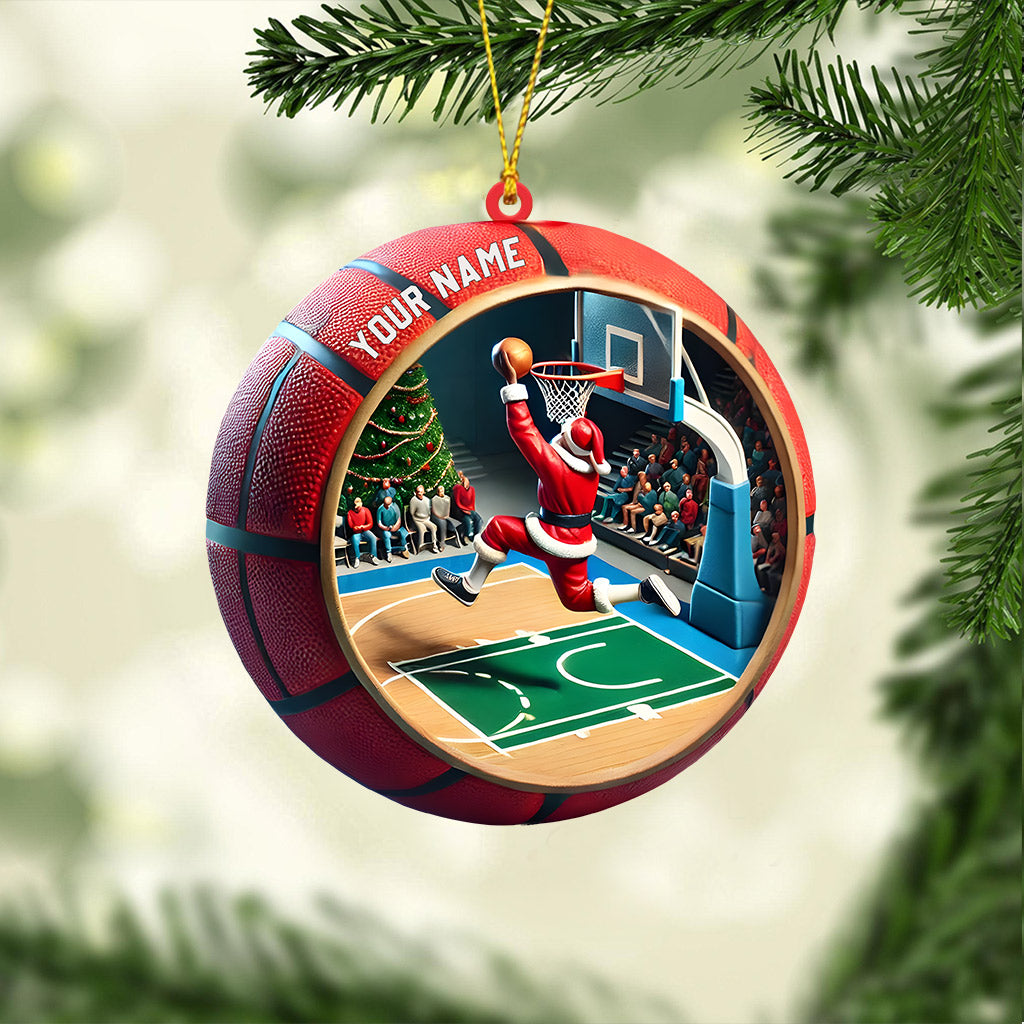 Ball Basketball Decor Christmas Ornament, Personalized Ornament