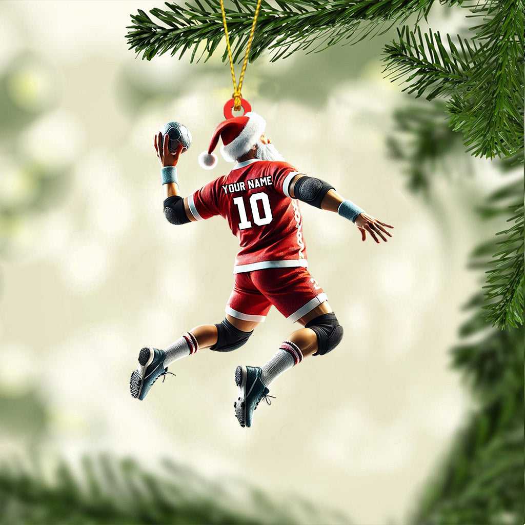Handball Santa Home Decor Christmas Ornament, Personalized Ornament