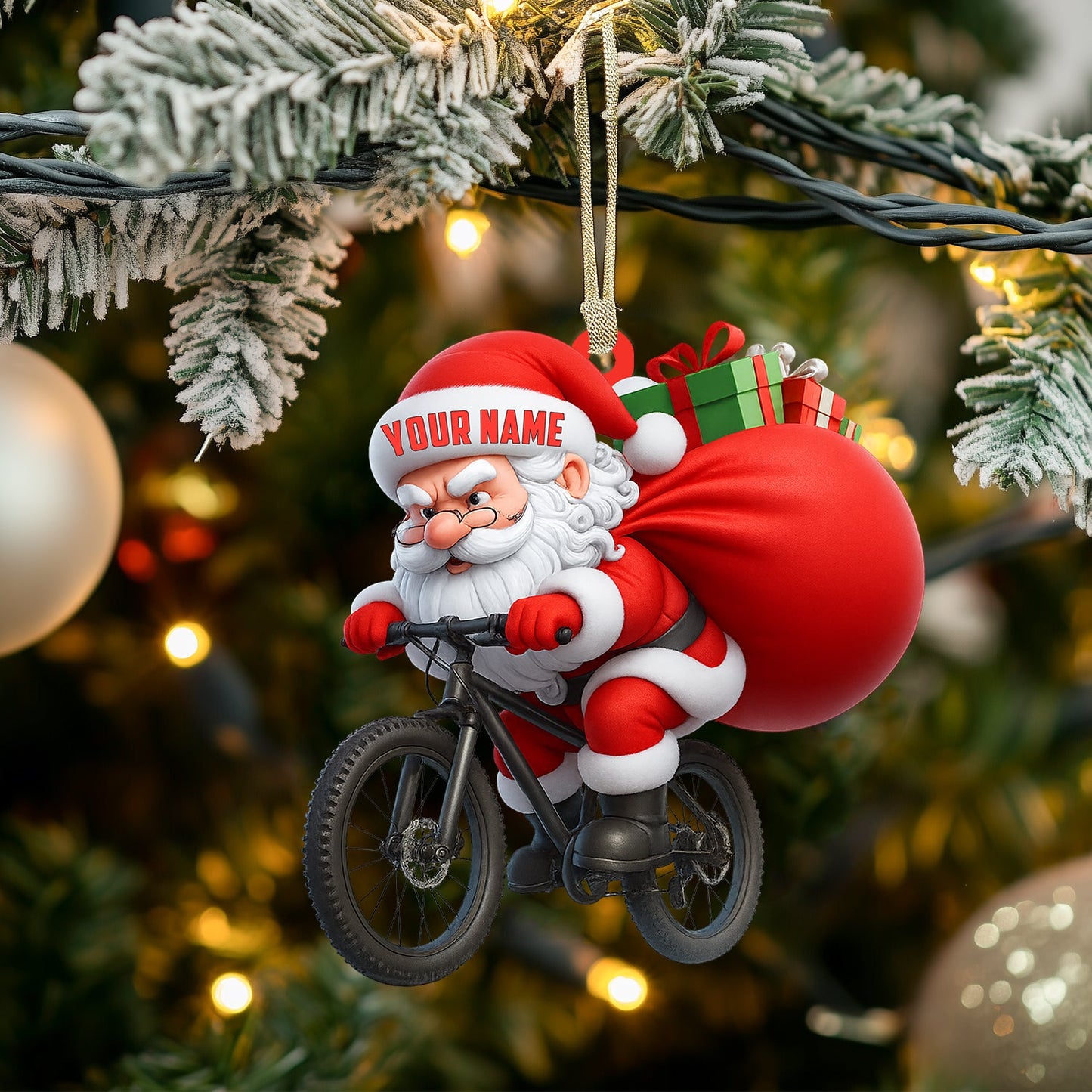 Christmas Bicycle, Home Decor, Christmas Ornament, Personalized Ornament
