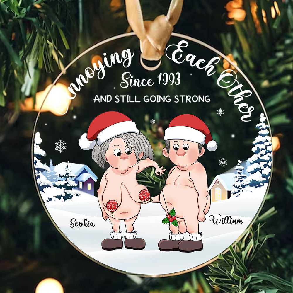Gift For Old Couple Annoying Each Other  - Personalized Acrylic Ornament - Gift For Family, Couple Gift