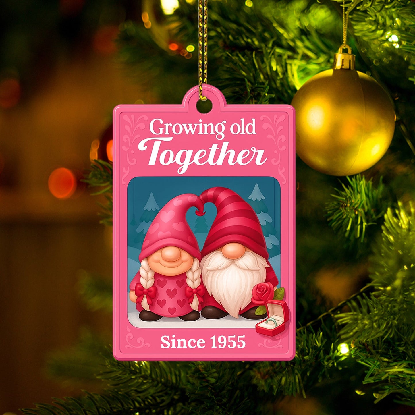 Growing Old Together Christmas, Home Decor, Christmas Ornament, Personalized Ornament