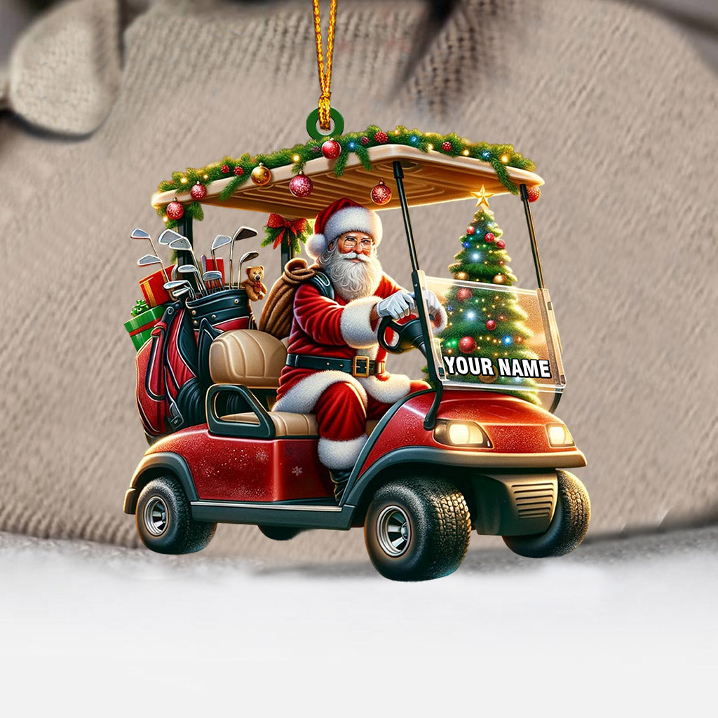 Santa Coming Home Decor Christmas Ornament, Personalized Ornament