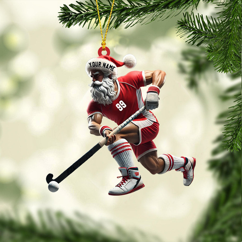 Field Hockey Home Decor Christmas Ornament, Personalized Ornament