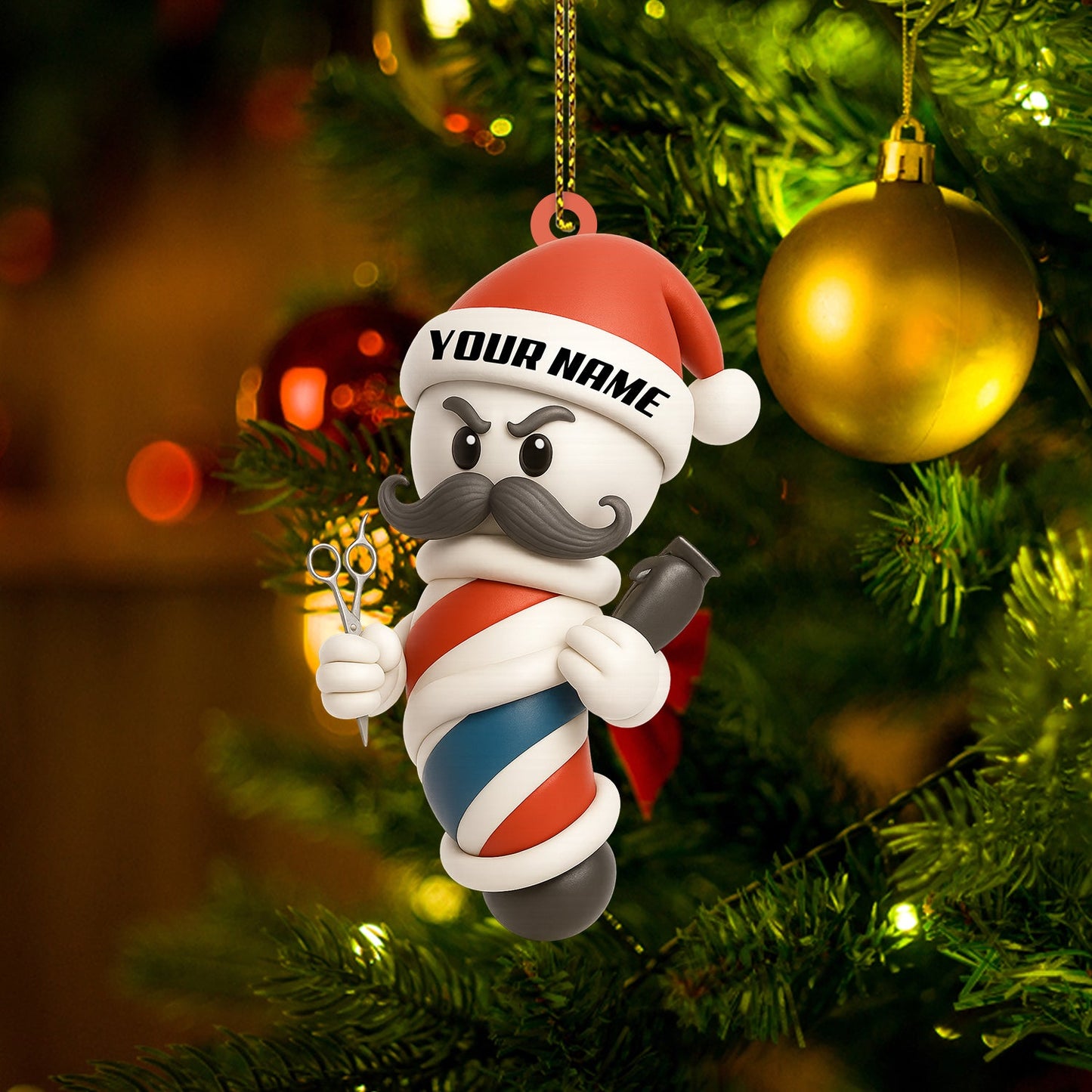 Barber Christmas, Home Decor, Christmas Ornament, Personalized Ornament