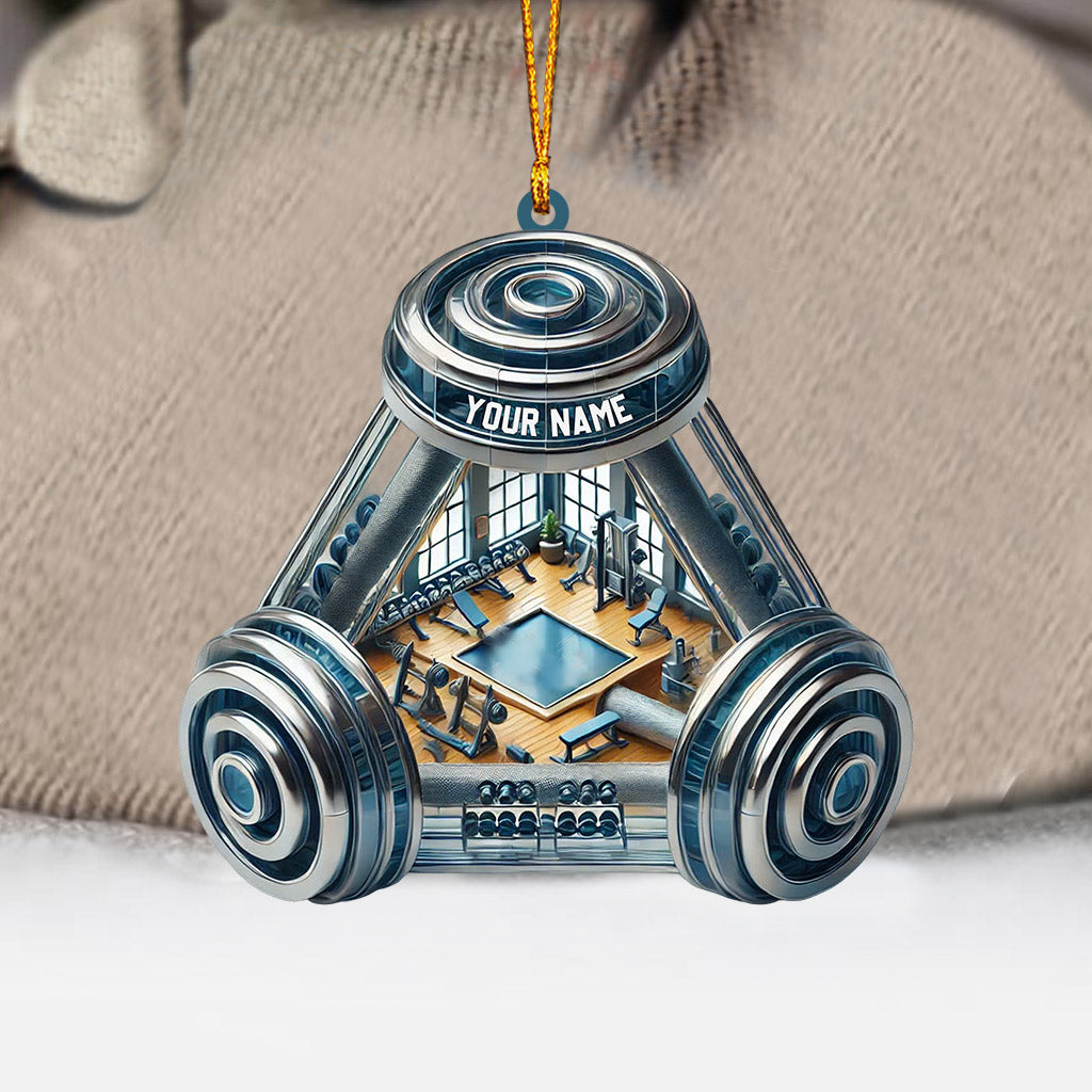 Weight Room Christmas Home Decor Christmas Ornament, Personalized Ornament