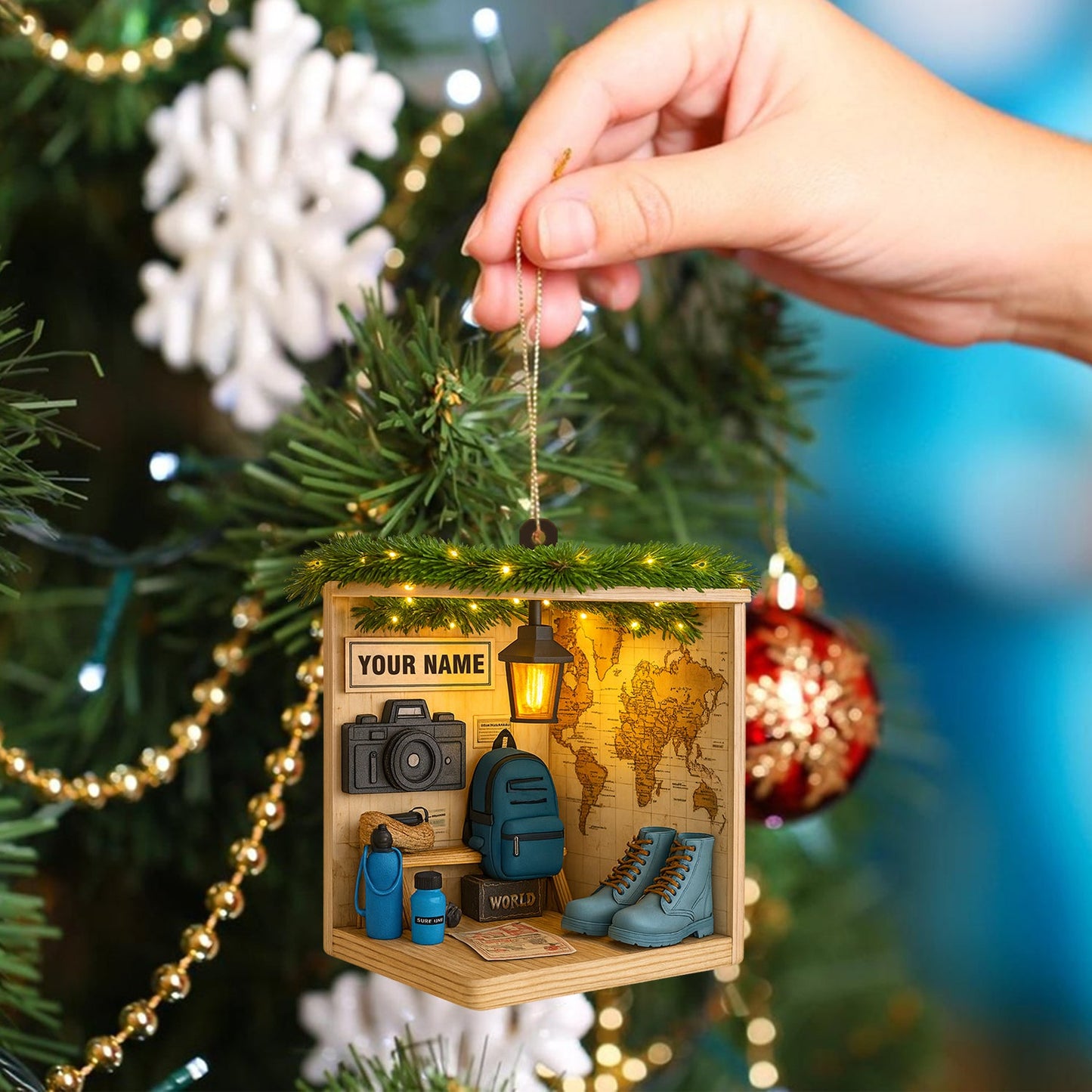 Hiking Corner, Home Decor, Christmas Ornament, Personalized Ornament