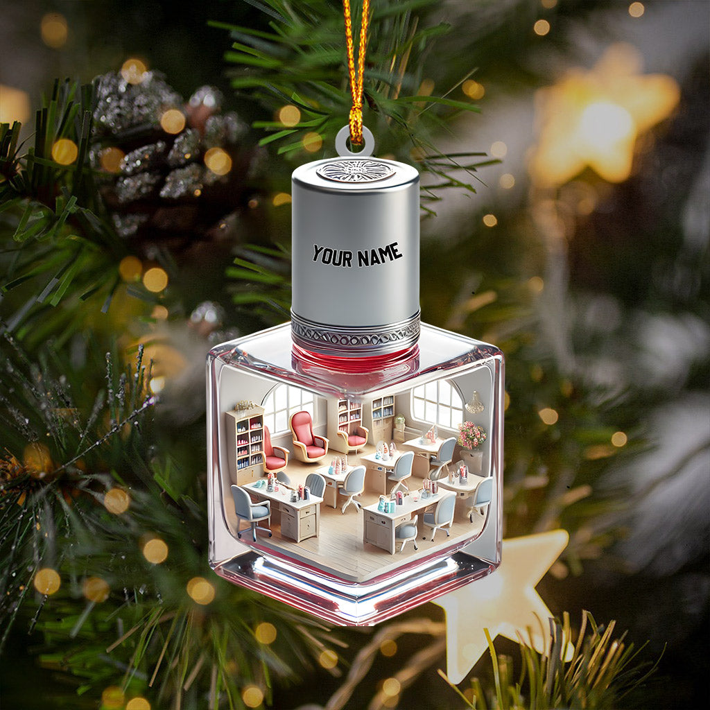 Merry Christmas Nails Home Decor Christmas Ornament, Personalized Ornament